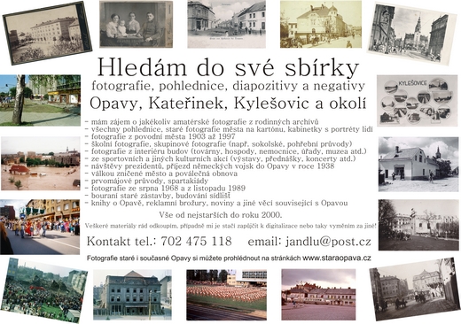 Koupím pohlednice Opavy