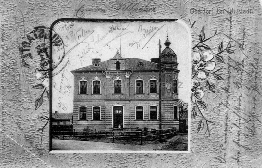 0003-Vitkov1905.jpg - Horní Ves - radnice. Horní Ves je dnes součástí Vítkova.